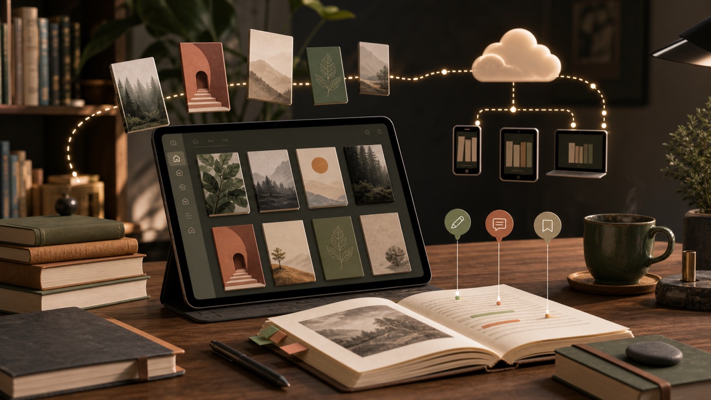 Offline-first digital library with reading, annotation, vocabulary, and synchronization tools